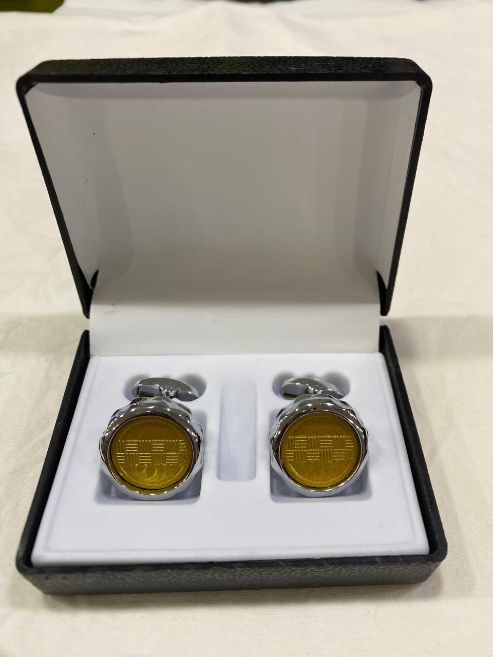 Yellow Rounded Shade Cufflinks